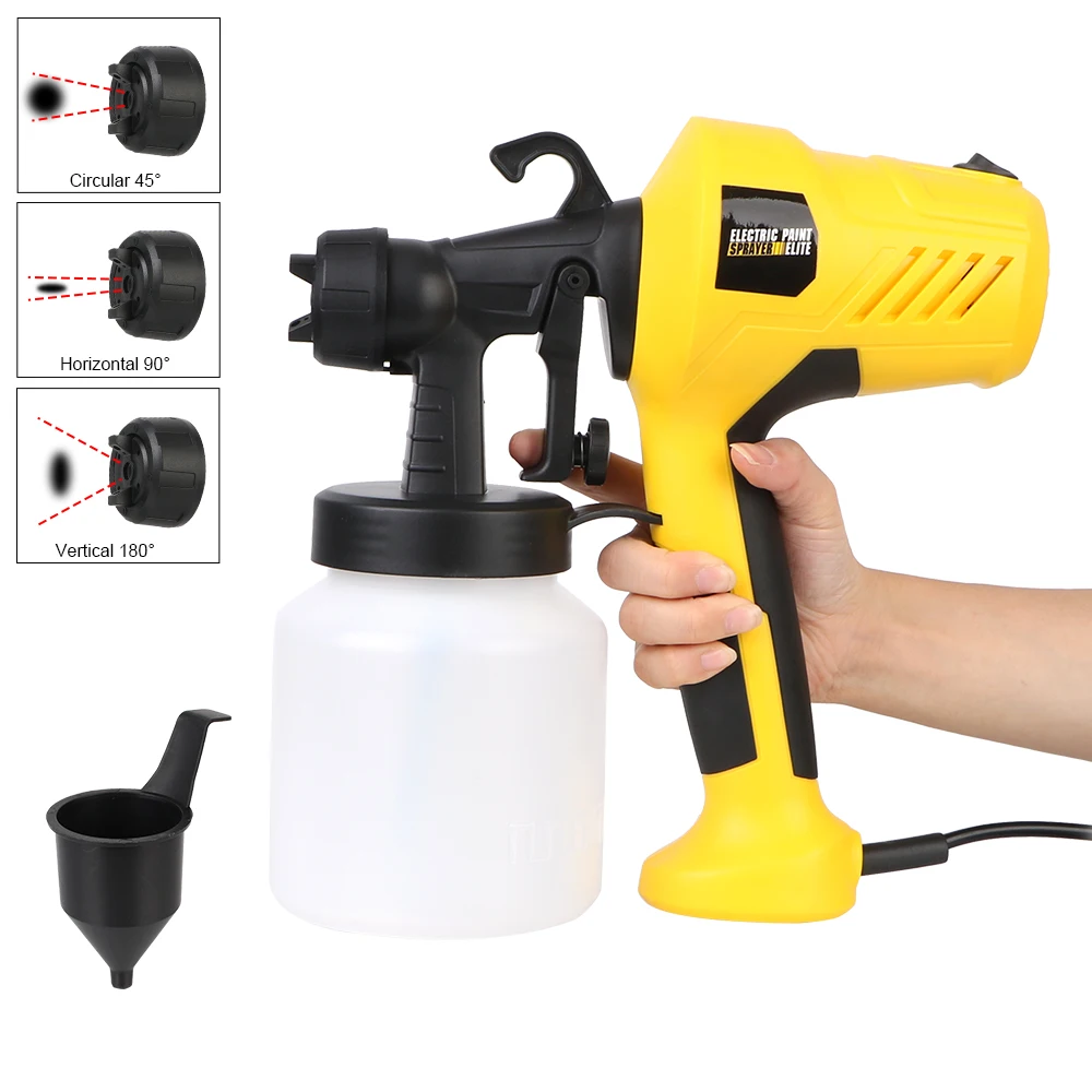 

With Paint Pot Power Tools 800 ML Large Capacity Electric Paint Sprayer High Power EU Plug Flow Control Airbrush