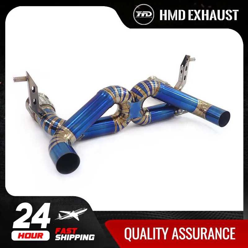 Титановая выхлопная система HMD Catback Performance для Lamborghini Huracan STO EVO 5.2 без клапана