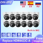 IP-камера видеонаблюдения Dahua, 4 МП, Starlight IR, 30 м, встроенная микрокамера с умным обнаружением