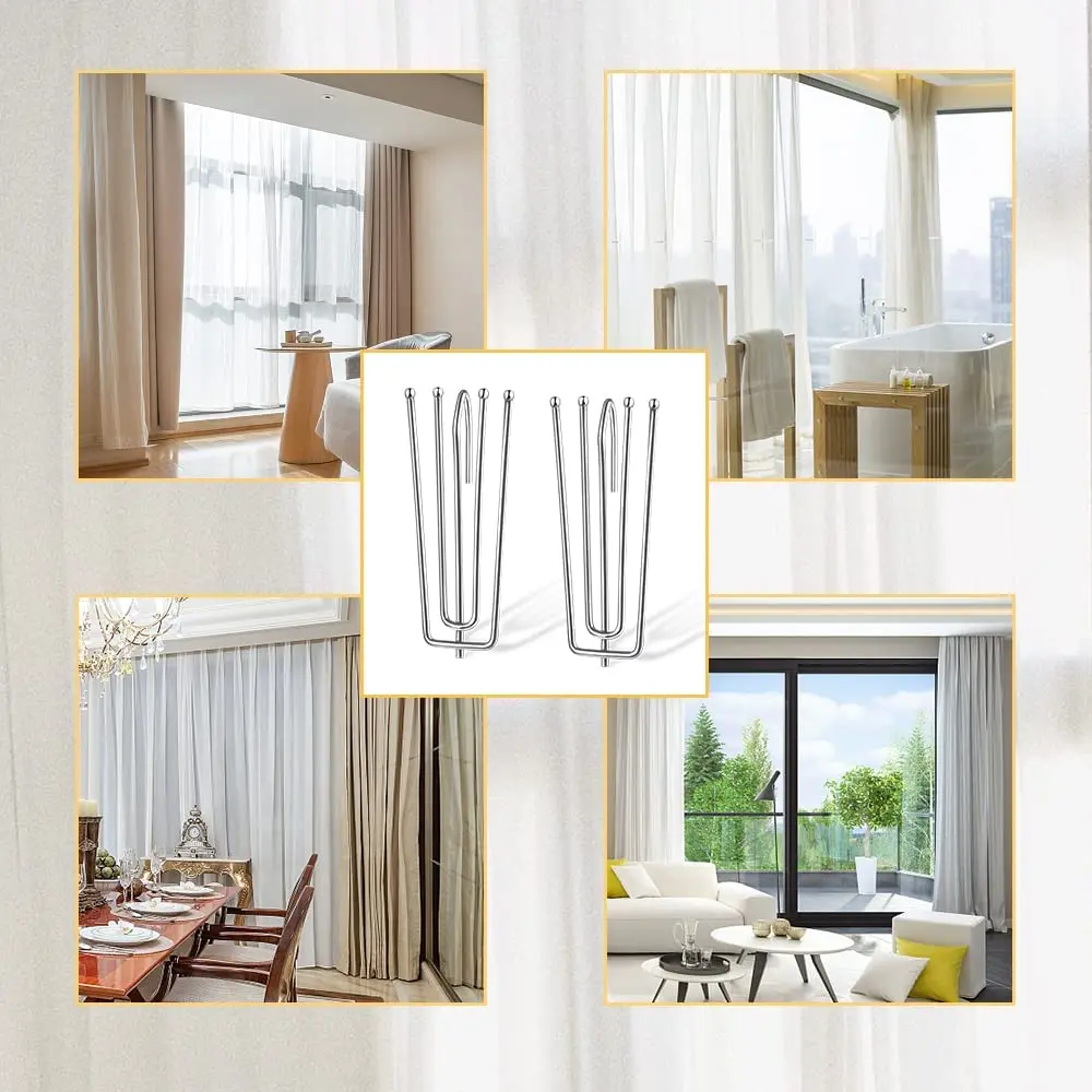 Крючки для штор с 4 зубцами металлическая лента кольцо ткани зажимные