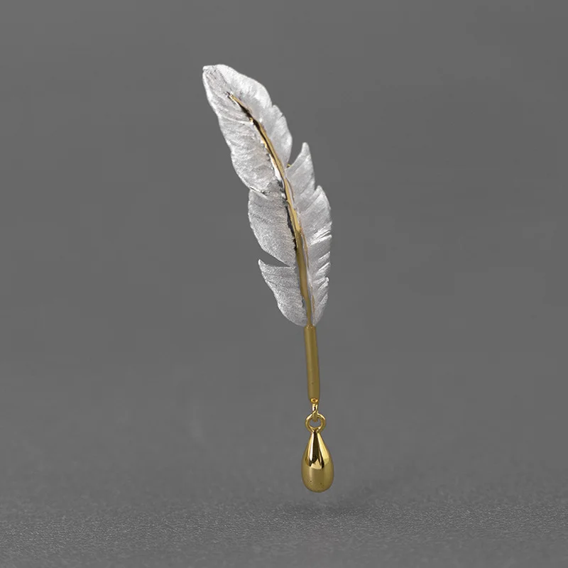 

iNature 925 Sterling Silver Vintage Feather Brooches Angel Wings Brooch Pins For Women Jewelry Gift