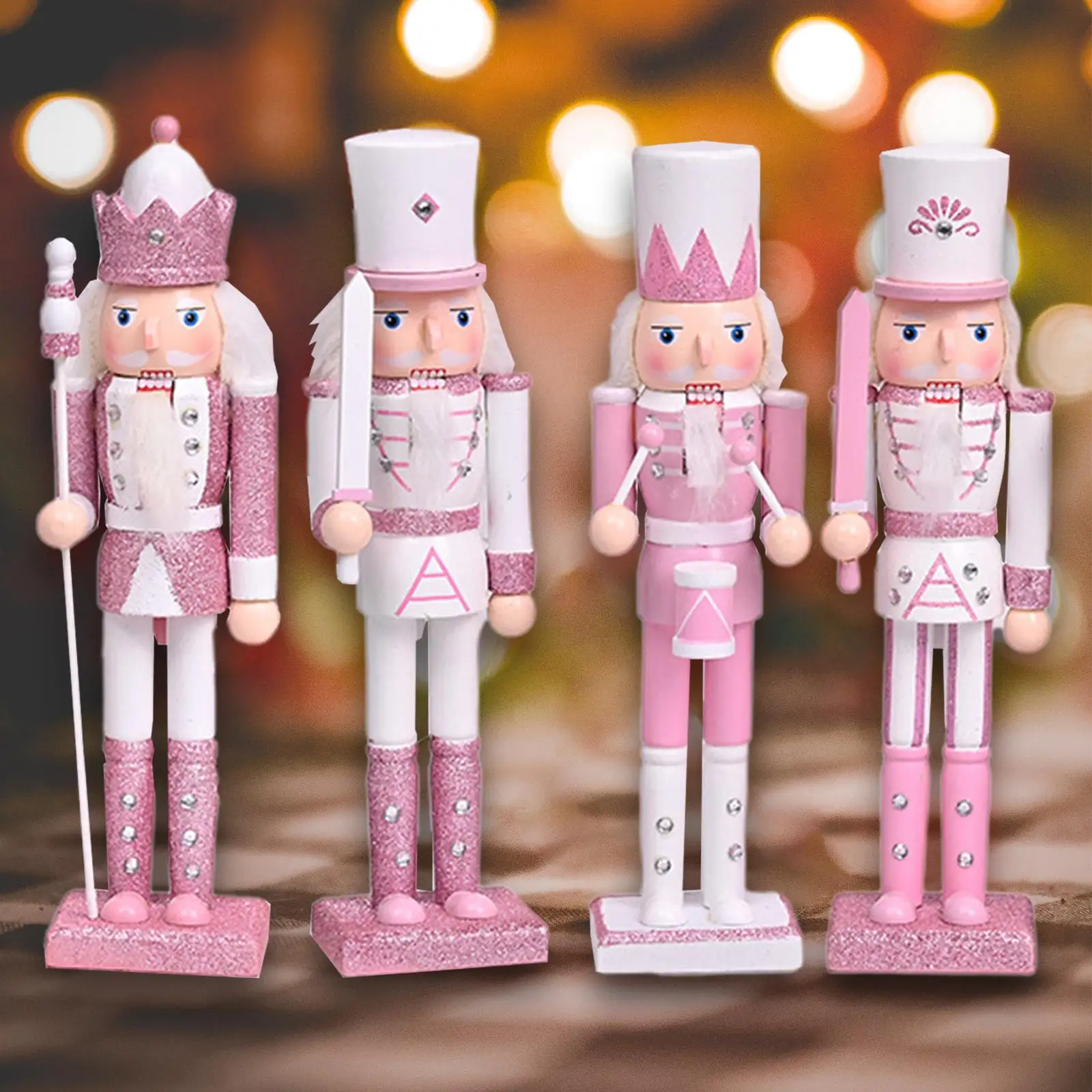 

4x Festive Collectible Nutcracker for Bedroom Shelves
