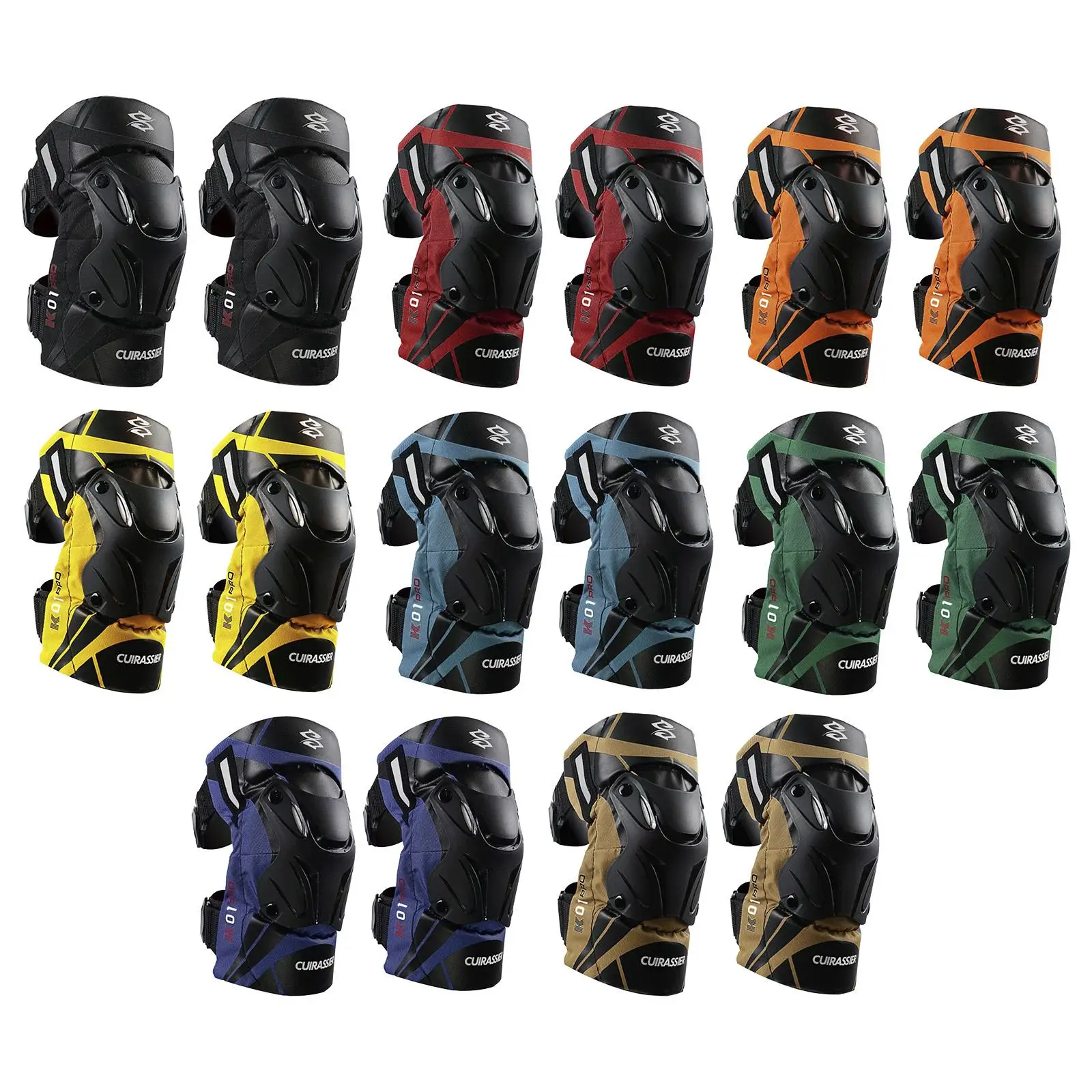 

2x Motorcycle Knee Pads Adjustable for Motocross Racing Unisex