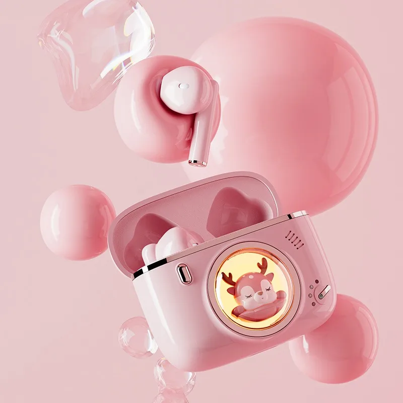 

V5.3-Star Pet Wireless Bluetooth Earphones with Extra Long Range Cartoon Space Module Earphone Mini Music Earphone Gift