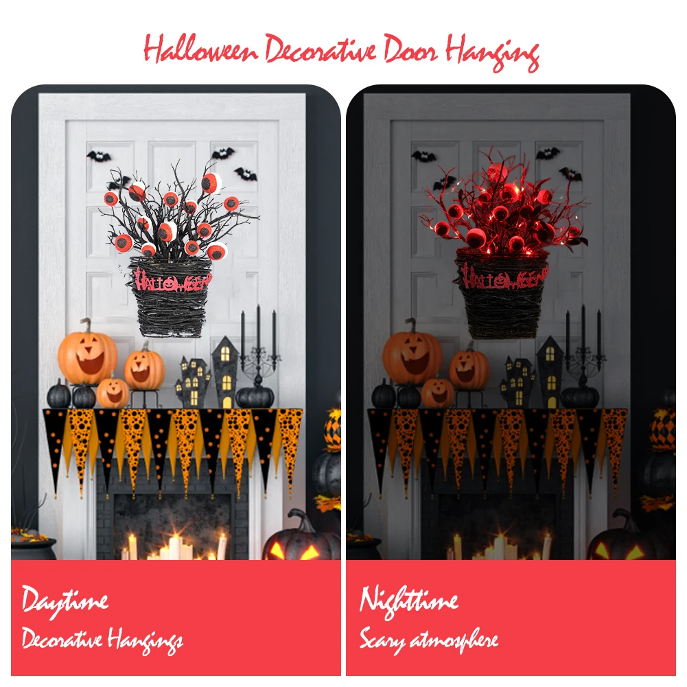 

14.96in большой фотографический венок, праздничная атмосферная подвеска, фотография для Хэллоуина, украшение для дома, центральный стол