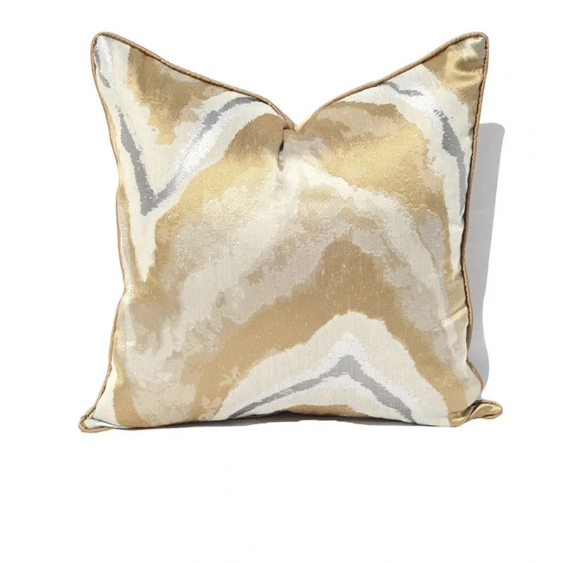 

minimalist golden bed headrest cover