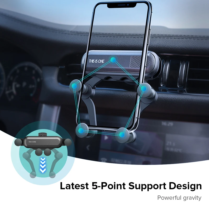 

Gravity Cell Phone Holder Stand Bracket for Car Mount Air Vent Clip GPS Holder No Magnetic Phone Holder for iPhone Xiaomi Huawei