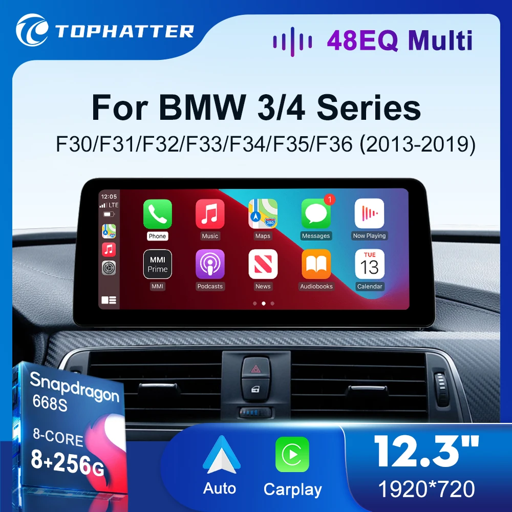 12.3 Автомобильное радио для BMW 4 3 серии GT F30 F31 F32 F33 F34 F35 NBT EVO CarPlay Android Auto