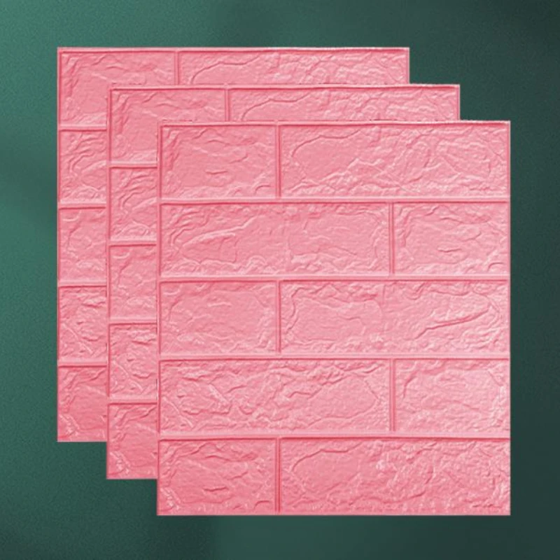 

10pcs 3D Wall Sticker 38*35cm Imitation Brick Bedroom Decoration Waterproof Self Adhesive Wallpaper for Room Kitchen TV Backdrop