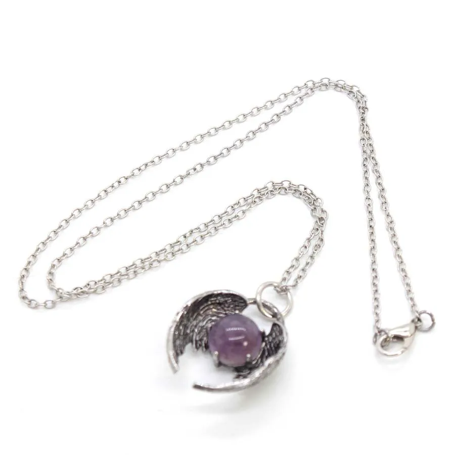 Женское ожерелье с подвеской ангельские крылья