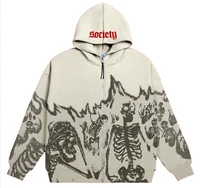 hoodie men y2k emo men streetwear vintage skull hoodie zip up hoodies oversized sweatshirt gothic tops harajuku jackets clothes