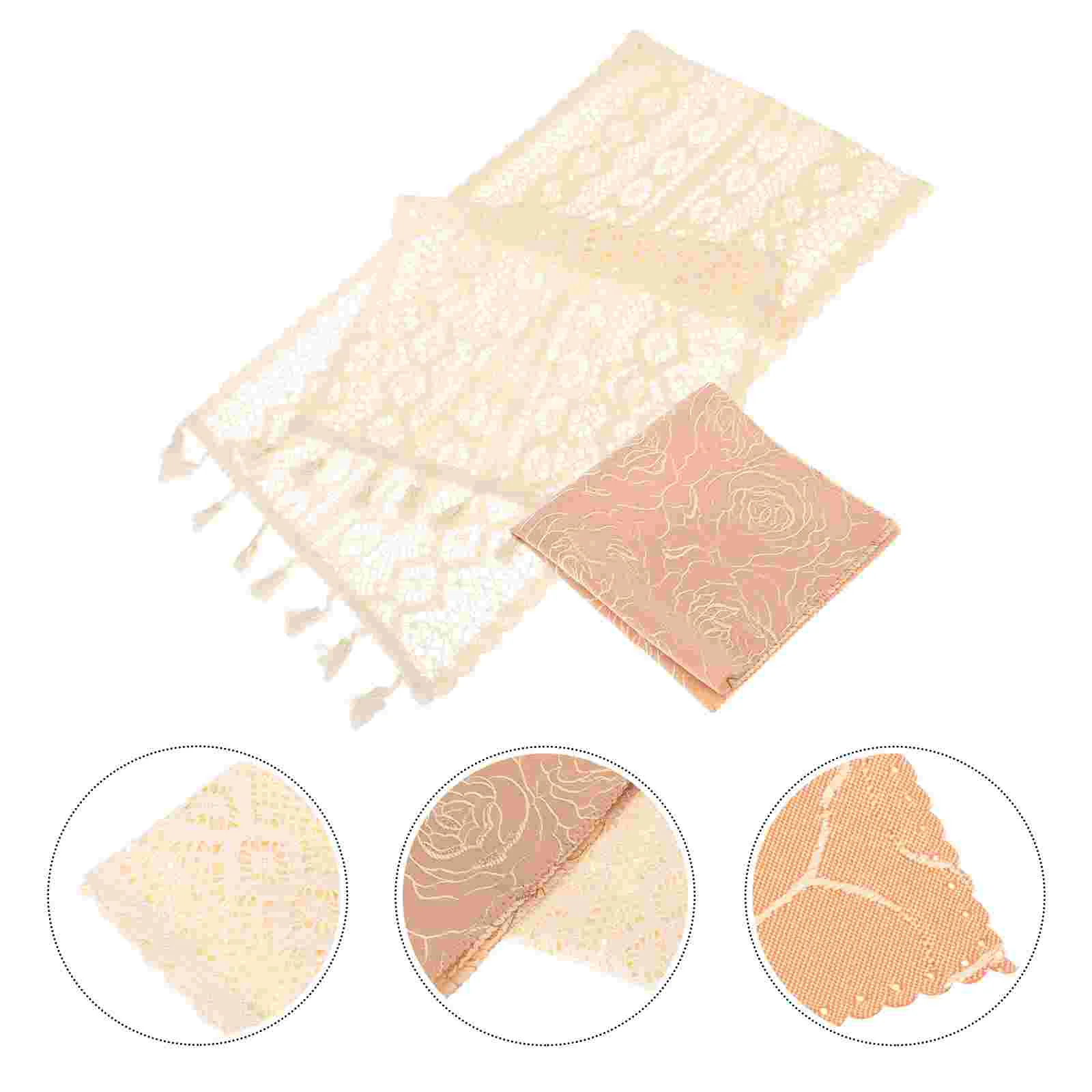 

Decorative With Tassel Modern Party Farmhouse Cotton Crochet Tablecloth Party Table Cover Decor Banquet Buffet Table Runner