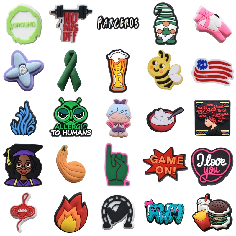

Para Pins Shoes Accessories Women Charm Shoe Charms Wholesale Bulk Kids Men Gifts Set Jeans Decorations for Crocs Girl Boy Packs