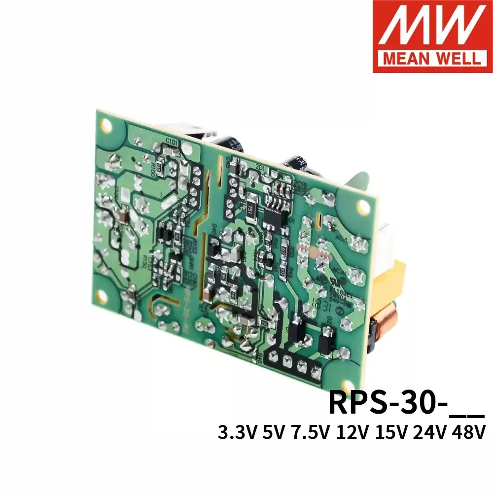 Блок питания Mingwei 24В 1.25А RPS-30-24, медицинский, для печатных плат, без корпуса, тайваньский бренд (art.: 3920d949bb388) - 3920d949bb388