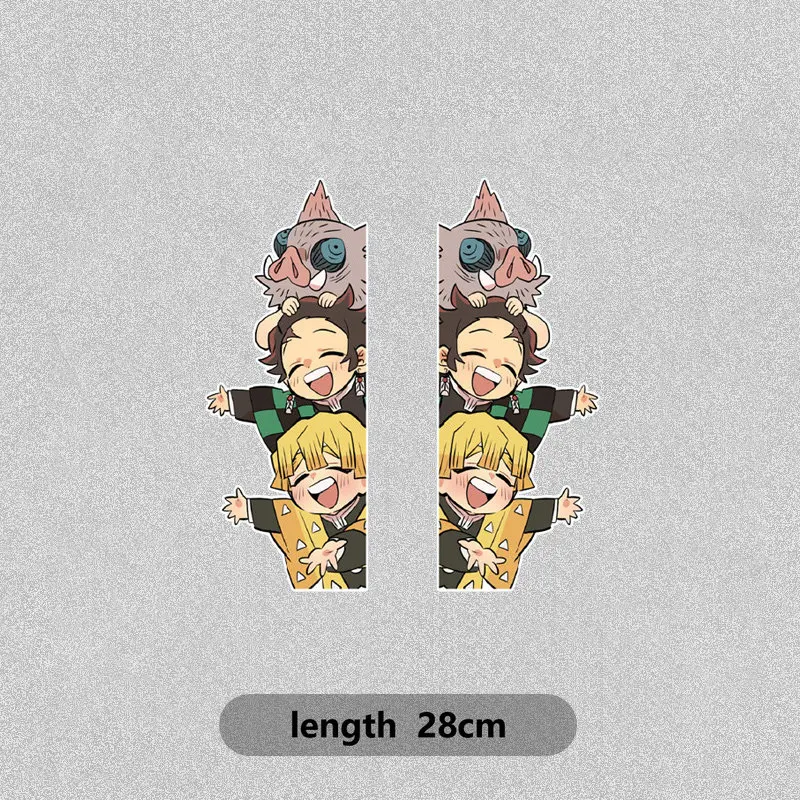 Наклейки на автомобиль рассекающий демонов с обеих сторон