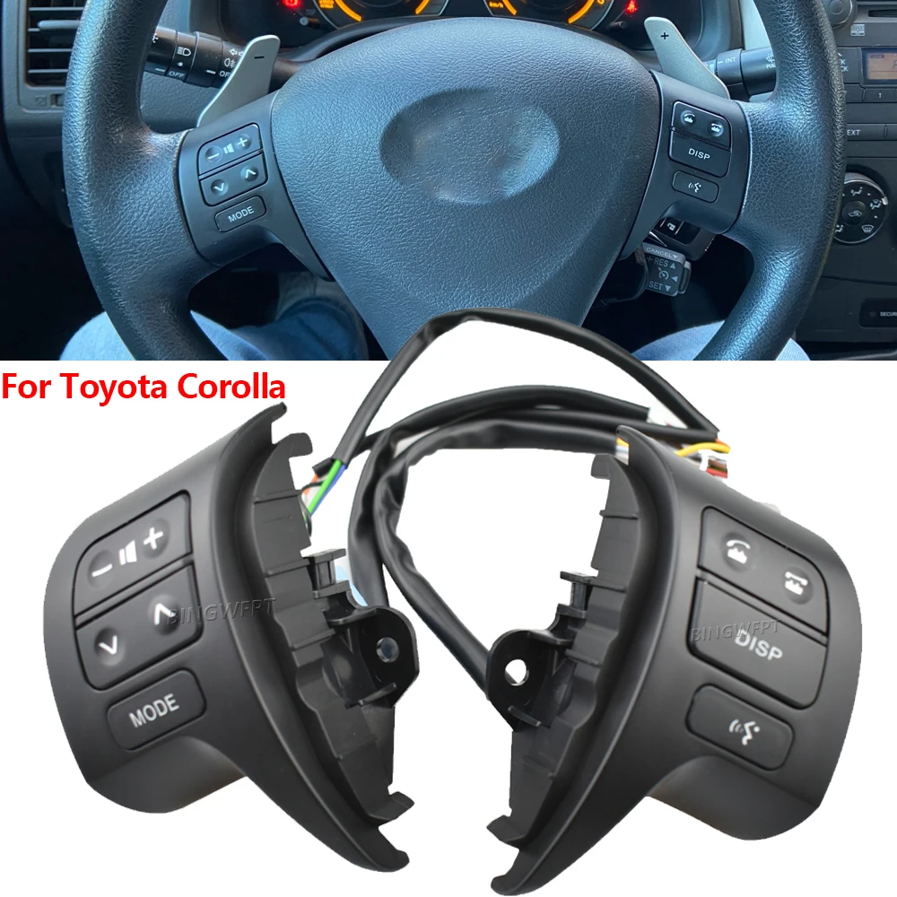 

BINGWFPT Bluetooth переключатель управления аудиосистемой на руль 84250-02200 для Toyota Corolla ZRE15 2007-2016 84250-12020