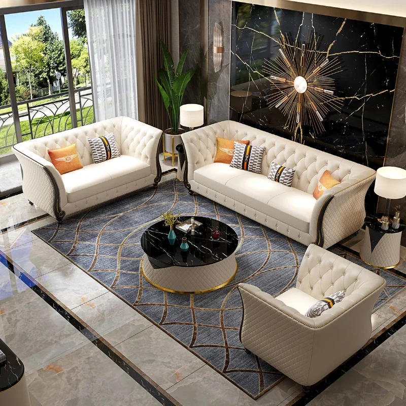 Современный дизайнерский роскошный диван из натуральной кожи итальянский