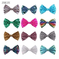 10pcslot wholesale mermaid series 7 bow hair clips girls metallic hairbow hairpins kids holiday party decoration accessories