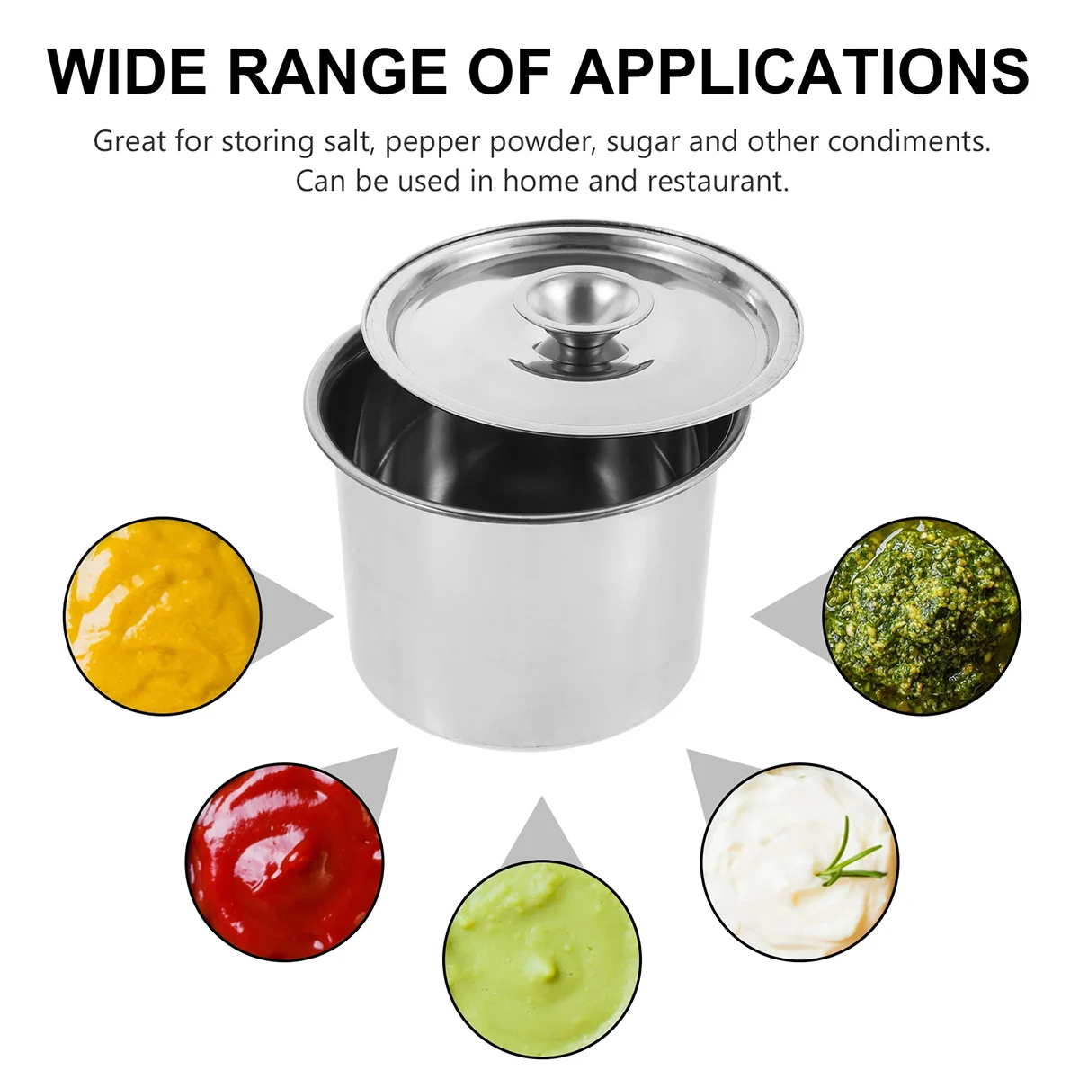 Банка для приправ из нержавеющей стали с крышкой кухни специальная банка варенье