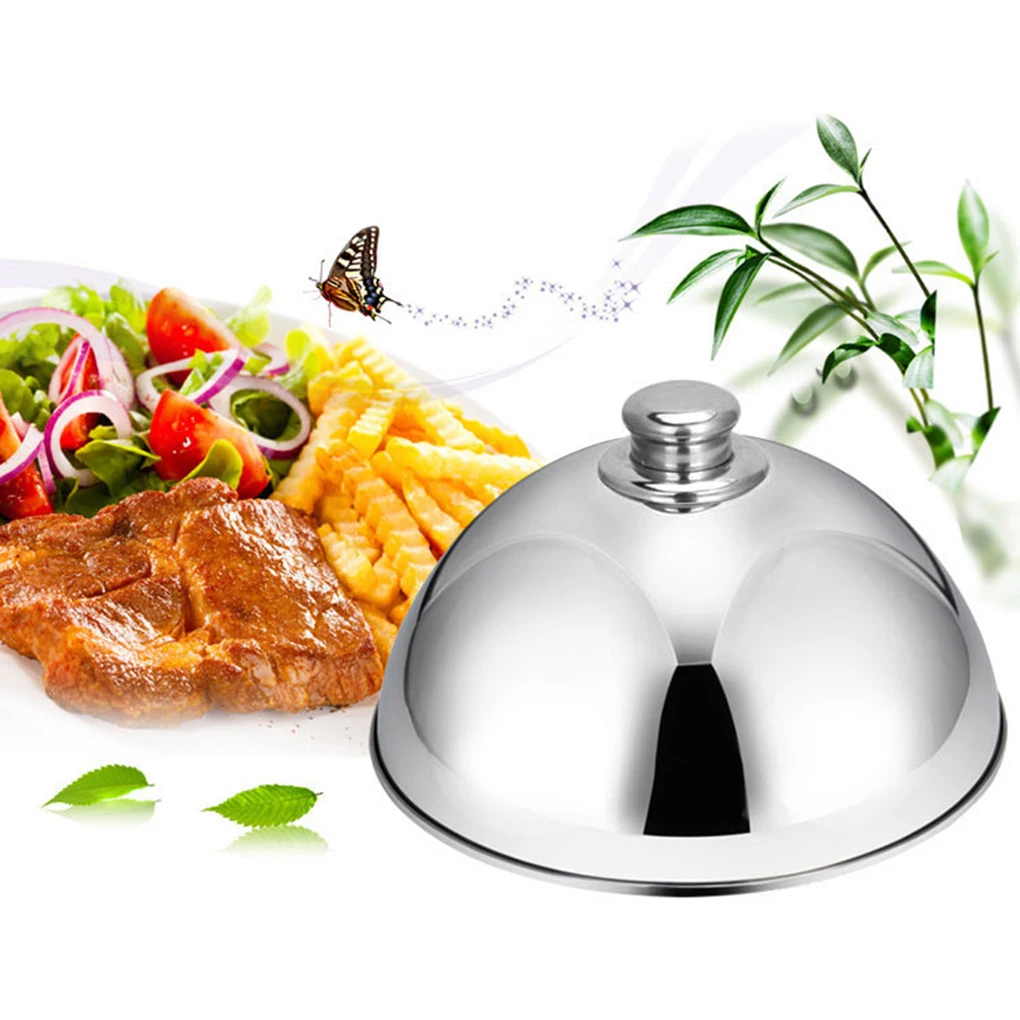

Stainless Steel Cheese Melting Dome Meal Steaming Steak Cover Restaurants Meal Dish Food Cover