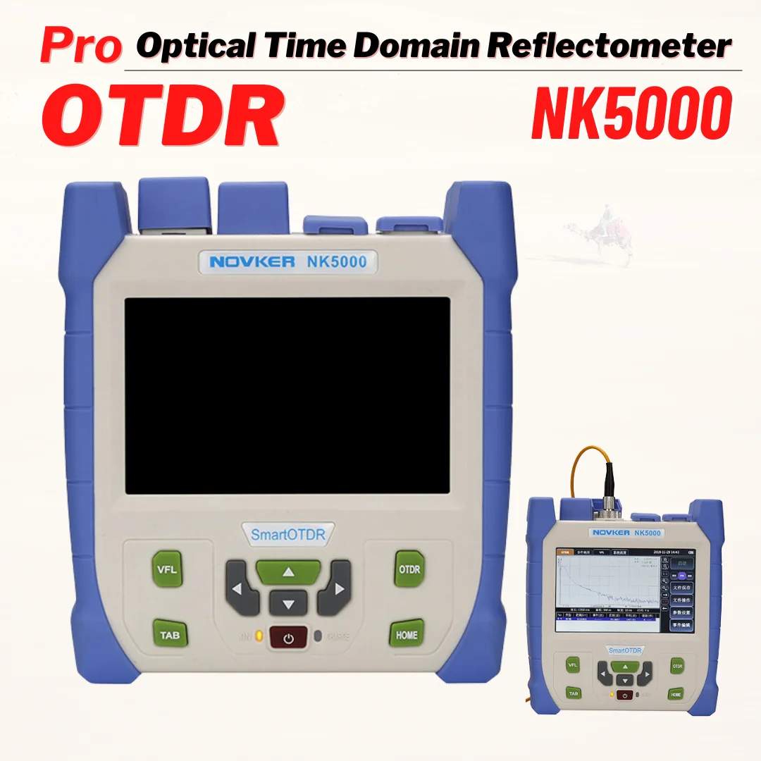 

NOVKER NK5000 SM OTDR 1310|1550nm 28|26dB Optical Time Domain Reflectometer with VFL 5MW Optical Power Meter