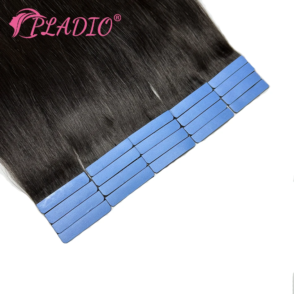 PlADIO Лента для наращивания волос Человеческие волосы 100% человеческие 12 &quot-26&quot