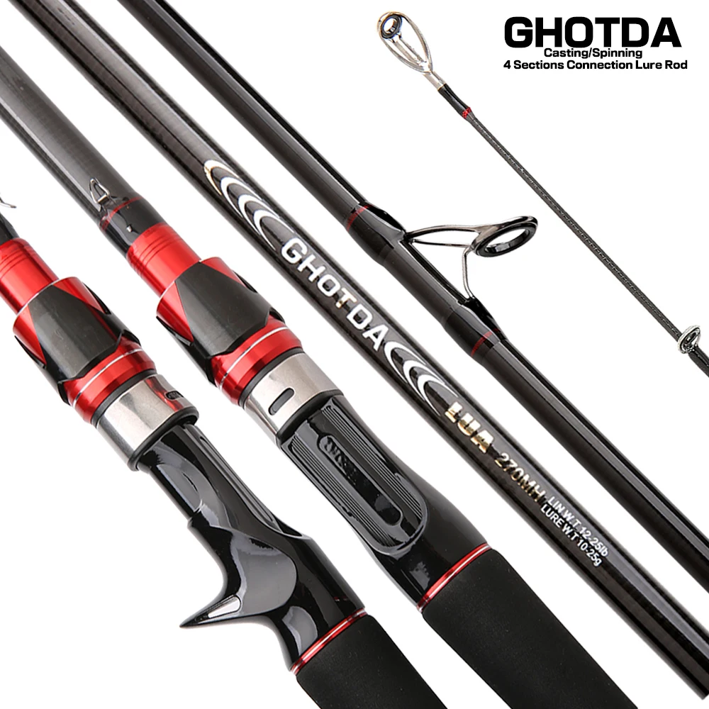 

GHOTDA Lure FIshing Rod Casting Spinning Casting Travel Rod 2.1/2.4/2.7/3.0M Vara De Pesca Carp Feeder Pole