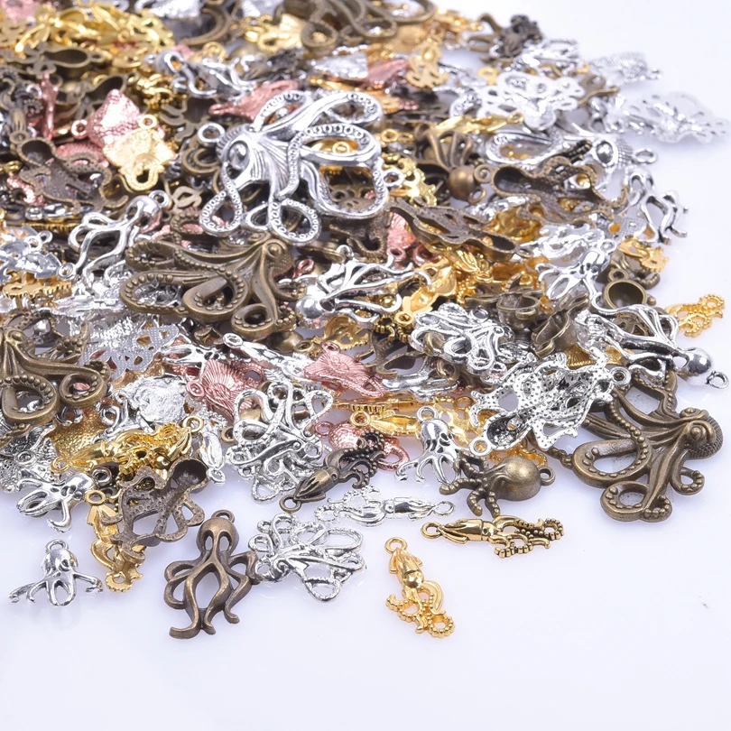 

Alloy Random Mixed Octopus Squid Charms For Jewelry Making Charm Pendant DIY Necklace Earrings Accessories Jewellry Components