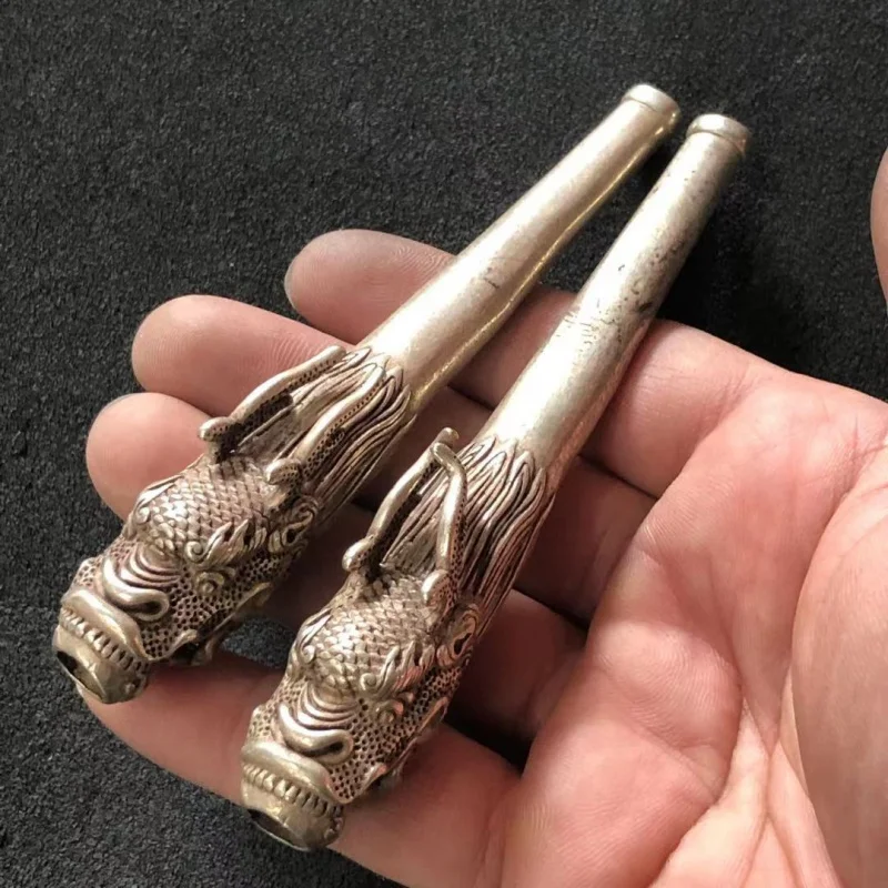 

Wholesale Antique Miscellaneous Antique White Copper Old Faucet Pipe Cigarette Holder Antique Smoking Set One Piece Dropshipping