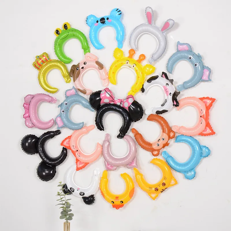 

10PCS Cute Animal Tiara Headband Balloon Christmas Santa Claus Baby Shower Kids Toy Happy Birthday Halloween Party Decoration