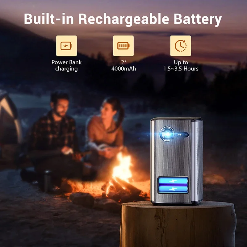 BYINTEK P70 Mini DLP Android Smart Wi-Fi 3D 1080P Портативный уличный 4K Мини Карманный домашний