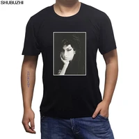Amy Winehouse Black & White Portrait Pic Image White T Shirt New Official Soft cotton tshirt men brand tee-shirt sbz1144