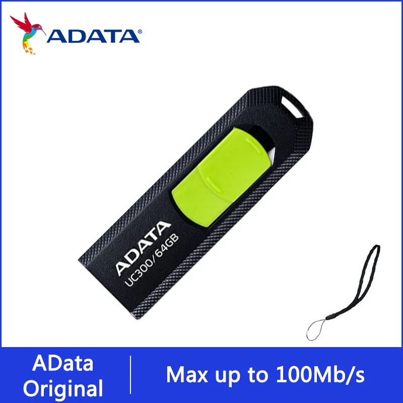 

ADATA USB 3.2 UC300 Mini Pen Drive 32GB 64GB 128GB 256GB USB Flash Drive Memory Stick U Disk USB Key Pendrive for Phone Computer