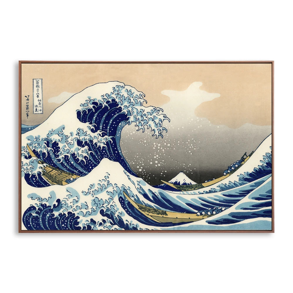 Японская картина на холсте The Great Wave Off Kanagawa Ukiyo-e настенные художественные постеры