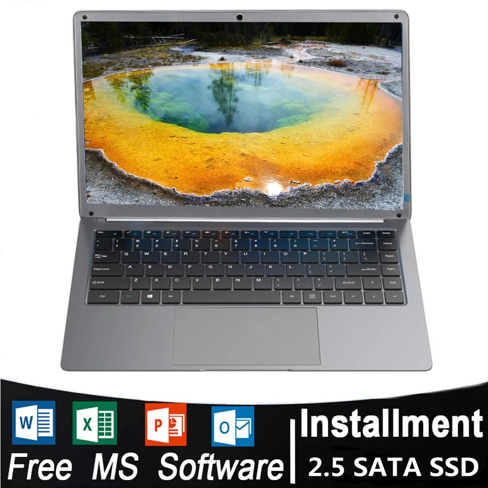 K7 13.3 inch  Cheap Student Laptop Notebook 6G RAM 128GB 256GB 512GB 1TB SSD Laptop Windows 10 Intel Wifi Computer