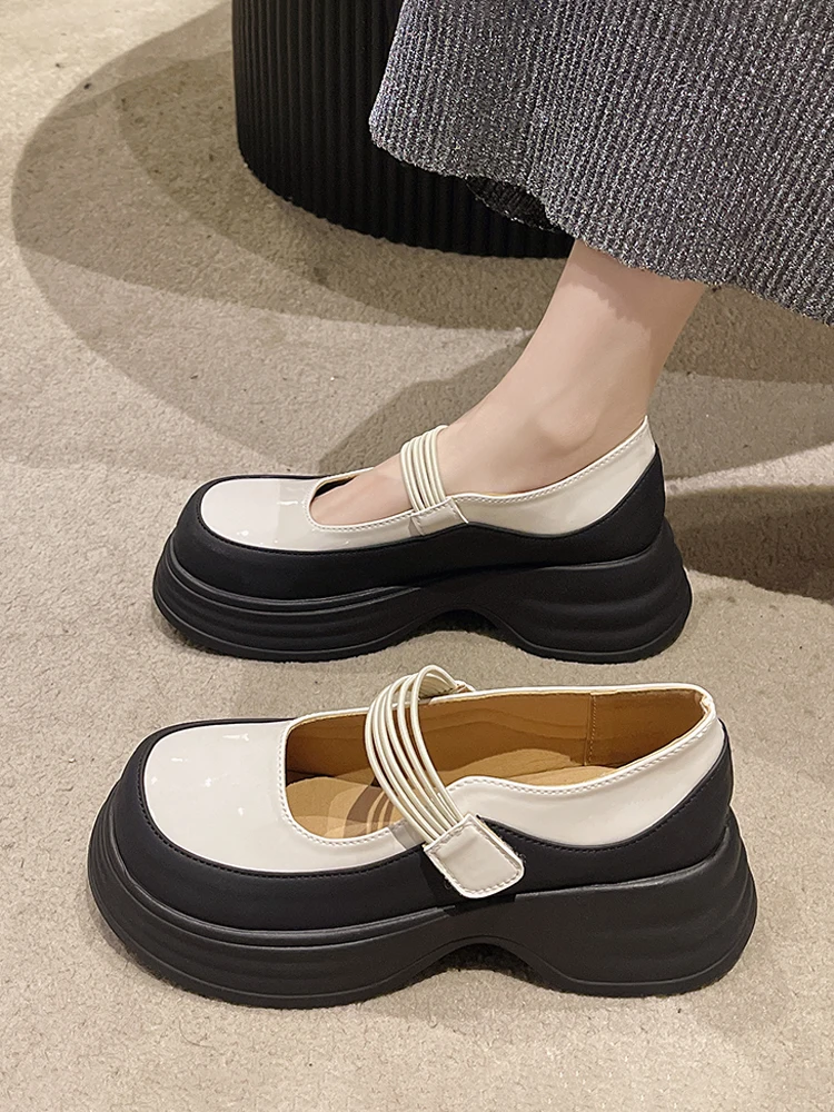 

Женские туфли на плоской подошве, туфли-оксфорды с искусственным мехом, универсальные кроссовки на платформе с круглым носком, повседневные женские летние кроссовки