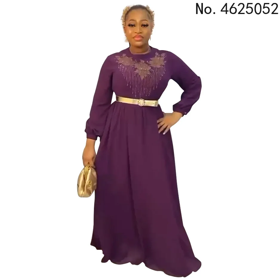 

Африканские платья для женщин, традиционное шифоновое длинное платье, Африканское женское вечернее платье для свадебной вечеринки, брилли...