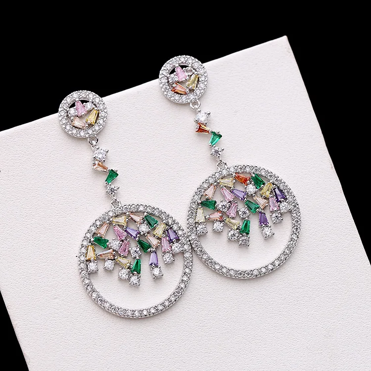 

Женские серьги из серебра 925 пробы, с фианитами