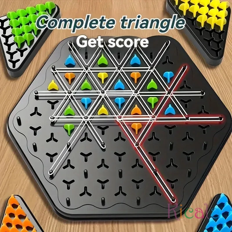 Triggle Game Chain Треугольная игра в шахматы Резиновая настольная для детей и взрослых