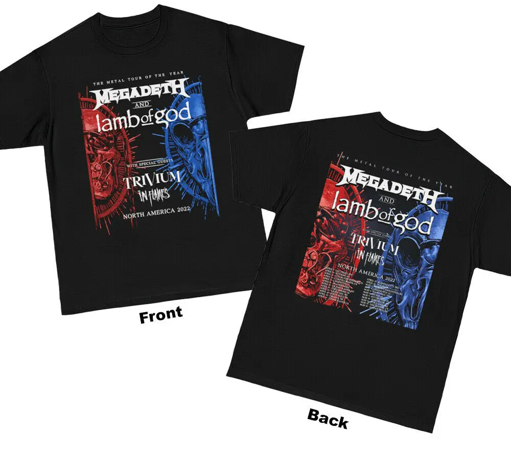

Megadeth and Lamb of God Tour 2022 T-shirt | Heavy Cotton T-shirt