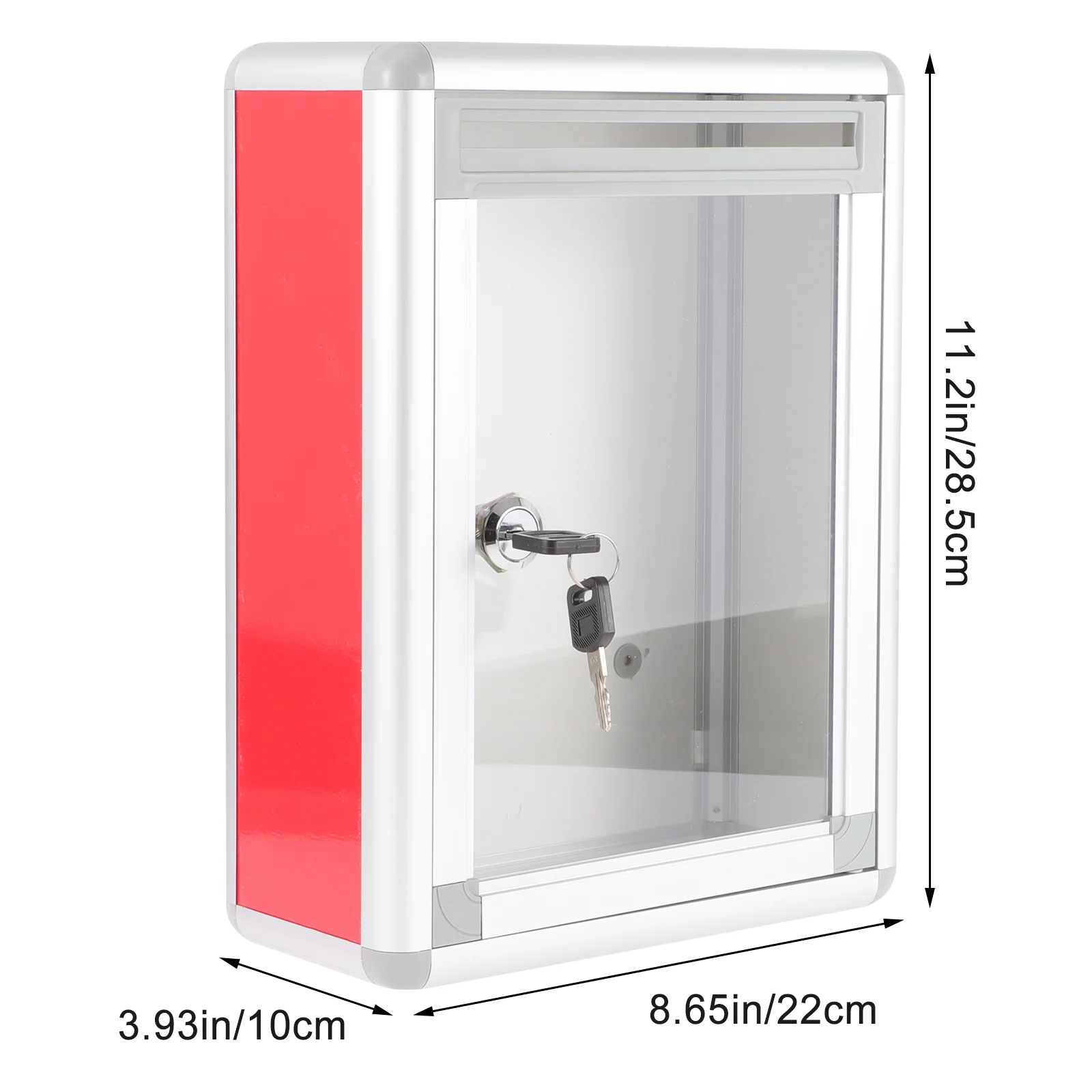 

Suggestion Box Complaint Wall Mounted Mailboxes Aluminum Letter Collect Bin Alloy Hanging Postbox Office Locking Storage Bins