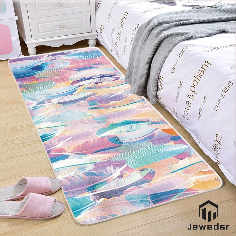 

Picture of feather decoration bedroom kitchen bathroom hallway mat living room children door exit inside and outside non-slipmat