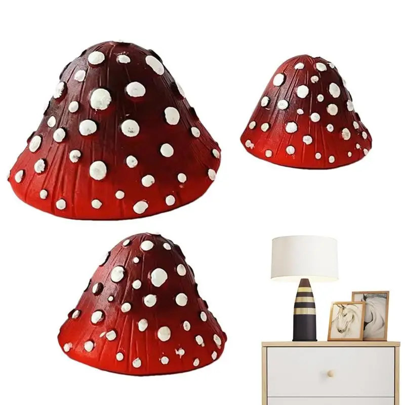 

Mushroom LED Night Light 3psc/set Mushroom Night Lights Wall Lamp Mini LED Bed Cute Nightlight Button Battery Powered Luminous