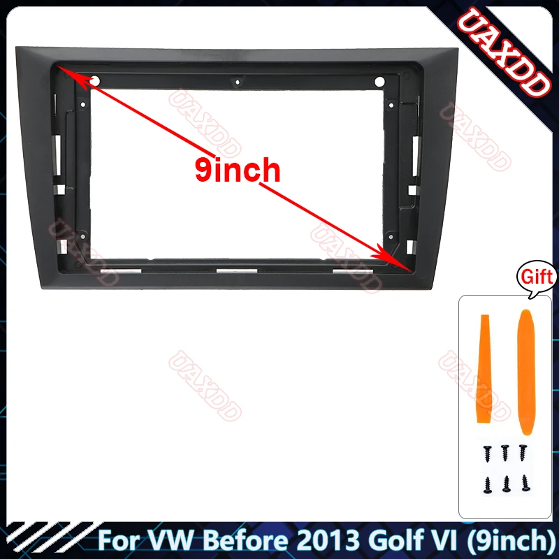 

Для VW 2013 Golf VI 9-дюймовый 2 Din автомобильный радиоприемник пластиковая панель приборной панели установка рамки Android мультимедийные игровые кабели