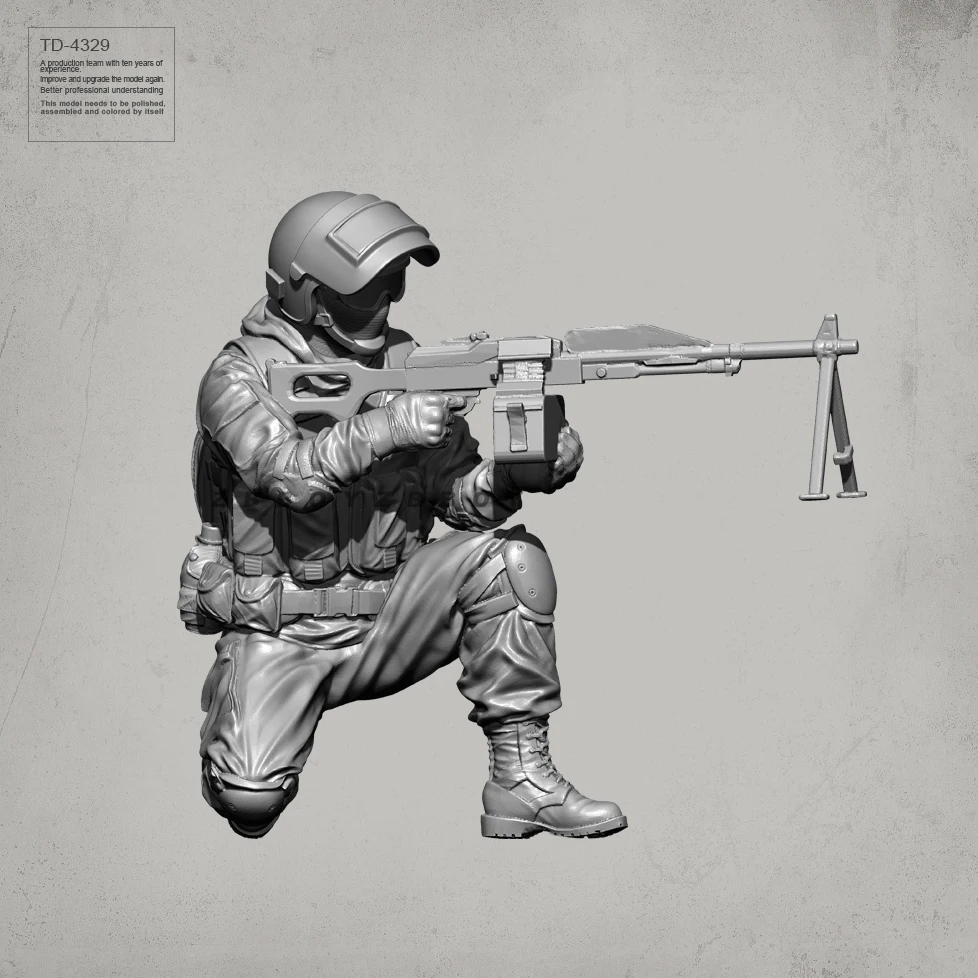 Наборы моделей полимерных солдат 50 мм бесцветные и самособранные (3D-печать)