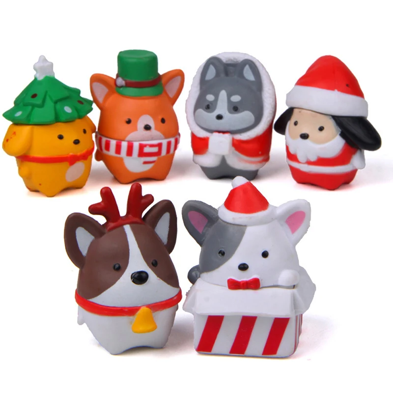 

1Pc Christmas Cake Toppers Cartoon Puppy Shiba Inu Corgi Xmas Happy New Year Cupcake Toppers Party Home Decoration
