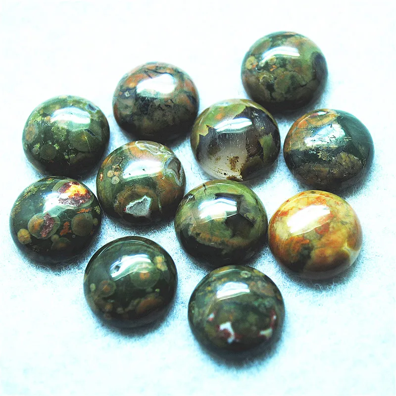 

10PCS New Kambaba Jasper Stone Cabochons Round Shape 16MM No Hole DIY Jewelry Findings For Necklace Making