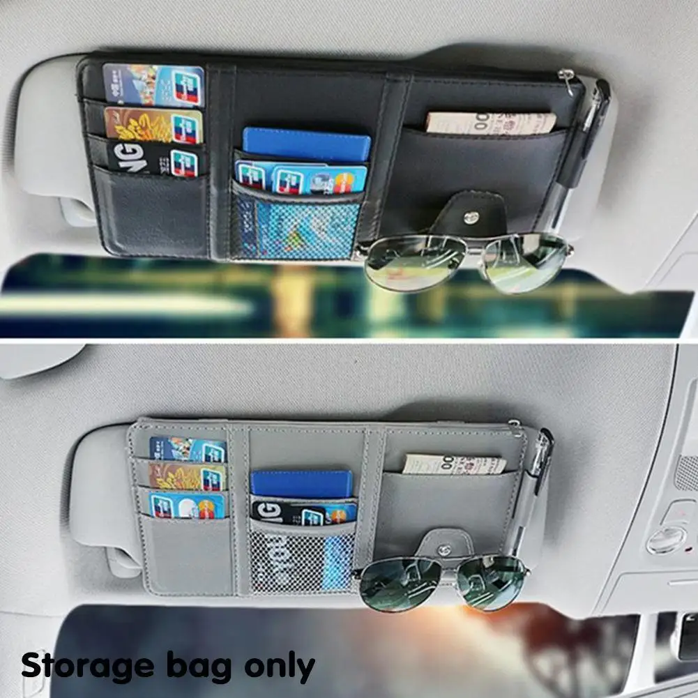 

Органайзер для автомобильного козырька, держатель для солнцезащитных очков, аксессуары для салона автомобиля, органайзер для козырька для ...