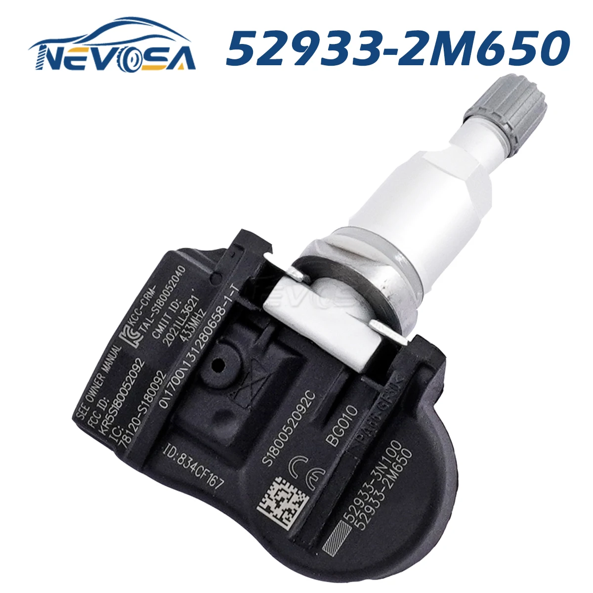 

Nevosa TPMS Sensor For Hyundai Equus Accent Genesis Sedan Elantra GT For Kia Cadenza K7 Sorento Rio 52933-2M650 433MHz 1PCS