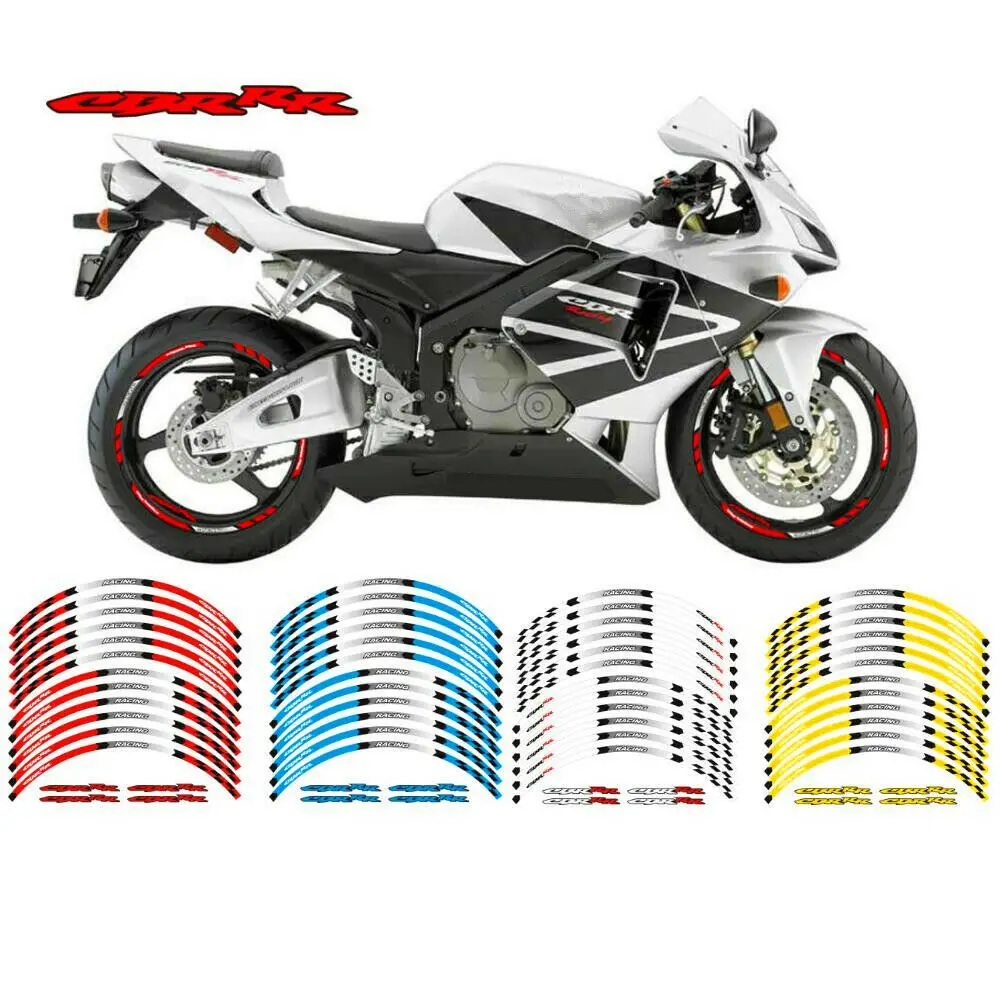 

For HONDA CBR 1000RR 600RR 900RR 929RR 954RR 17" Rim Stripes Wheel Tape Stickers